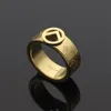 Titanium Staal 18K vergulde Ring Holle F Brief Glad gesneden letters vrouwen Ringen Paar Emaille Kleur mannen Designer Sieraden BR-09