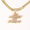 Hanger Kettingen Mannen Vrouwen Hip Hop GEEN Geld Vriend Letters Ketting Cubaanse Ketting HipHop Iced Out Bling Mode-sieraden