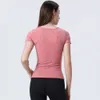 Spring/summer Yoga Dress Short Sleeved Running Sports Moisture Wicking Mesh Breathable Belt Chest Cushion Top 9g1g