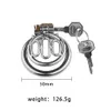 Stainless Steel Flat Chastity Lock Anti-Escape for Men,Chastity Devices High Comfort, Dark Lock Design, Good Concealment, Penis Cage