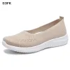Skor eofk kvinnor casual skor sneakers sommar tyg lätt vikt andas mjukt mesh utomhus slipon loafers tennis kvinnliga skor