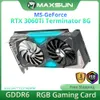 MAXSUN GeForce RTX 3060Ti Terminator 8G GDDR6 Placa gráfica DirectX 12 DP * 3 NVIDIA Placa de vídeo GPU para computadores desktop