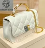 Enamel Handheld Lingge 2023 New Fashion Chain Shoulder Genuine Leather Crossbody Bag Replacement MARRY KOSS