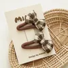 Hair Accessories Children Coffee Colored Bow Hairpins Cute Flower Clips Barrettes Girl Baby Kid Headwear