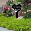 Décorations de jardin Marqueur funéraire en forme de coeur Plaque de sympathie extérieure imperméable en acrylique