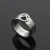 Titanium Staal 18K vergulde Ring Holle F Brief Glad gesneden letters vrouwen Ringen Paar Emaille Kleur mannen Designer Sieraden BR-09