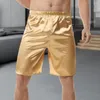 Herr shorts pajamas byxor elastisk midja fast färg extra mjuk tvättbar icke-blekande skyddande polyester män strand för