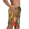 Men's Shorts Custom Ethiopian Christian Christ Jesus Last Supper Swim Trunks Mens Quick Dry Board Swimwear Suits Boardshorts