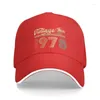 Ball Caps Punk Classic Vintage 1978 Baseball Cap Men Women Breathable 44nd Birthday Gift Dad Hat Performance