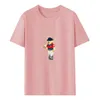 2024 camiseta com estampa animal, nova camisa polo estampada masculina do designer, manga curta 100% algodão de alta qualidade