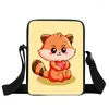 Sac Kawaii dessin animé Panda rouge messager femmes toile petit cartable filles sacs de voyage dames épaule sac à dos cadeau