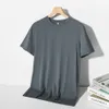 Källa Fabrik stor storlek Ice Silk Short Sleeved T-shirt för män Snabbtorkning andas sommar tunn sport förstorad Instagram M2RS