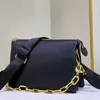 Designerskie kobiety na ramionach luksusowe torebki coussin najlepsza jakość torba łańcuchowa moda wielokolorowa litera crossbody crossbody makijaż torebki pod pachami