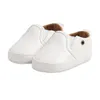 First Walkers Baby Flat Shoes Solid Color PU Leather Non-Slip Wedding Infant Walking Moccasins