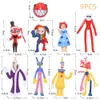 Ein Stück lila Halloween Puppe magische Figur 6pcs Anime Model Spielzeug für Kinder Cartoon Figur Posse Vintage Clown Puppe