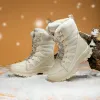 ブーツMoipheng Winter Snow Boots Whee Warm Plush Midcalf nonslip Ladies Booties Beige Big Size 42プラットフォームブーツ女性ボタMujer