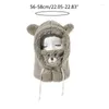 Bérets en peluche masque d'équitation coupe-vent cagoule chauffe-cou cordon réglable bonnet chapeau pour snowboard cyclisme chien marche