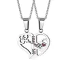 Coppia di giunzione chiave di moda Collana con ciondolo in acciaio inossidabile amore gioielli regalo di San Valentino