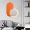 Wall Lamp Nordic Modern Coloured Elliptical Light For Restaurant Bedroom Corridor Backgrounds Decor Indoor Illumination Sconces