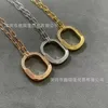 Designer tiffay and co Lock Lucky Half Diamond Necklace for Mens Womens Rose Gold Medium U-shaped Sweater Chain 1 High Version