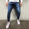 Men's Jeans Mens Fashion Casual Solid Color Denim Pants Spring Daily Commute All-Match Skinny Slim Fit Cropped Sports