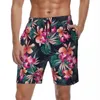 Mäns shorts tropiska hawaii gym sommarblommor sportkläder brädet korta byxor andas klassiska tryckta plus size strandstammar