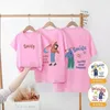 Rolig far mamma och son Familj som matchar kläder Look Summer Tshirts Papa Mamma Little Boy Kids Shirt Baby Bodysuits Tops 240315