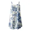 Casual Dresses Floral Printed Women's Fashion Ladies Suspender Dress Summer Loose Tank 2024 Bohemian Style Beach sundress