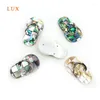 Pendentif Colliers Mignon Pantoufle Forme Shell Charme Abalone / Gris / Blanc Bijoux Trouver Pour La Fabrication De Collier