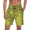 Pantaloncini da uomo Costumi da bagno dalmata Tavola estiva Nero Giallo Pois Classico da spiaggia Uomo che corre Surf Costume da bagno ad asciugatura rapida