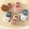 First Walkers 1 Pair Baby Walking Shoes Cartoon Bear Indoor Kids Floor Socks Thickened Anti Slip Soft Bottom Toddlers Home