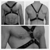 Sexy Harness For Men Leather Lingerie Body Straps Belt Fetish Erotic Chest Bondage Gay Cage Rave Clothing Bdsm Garter Sword Belt 240312