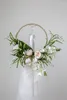 Bröllopsblommor Sesthfar Rose Bridal Bouquet Wreath Portable Garland Hoop Decor Brides Hanging Artificial Wall