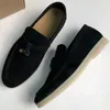 LP Pianas Loafers Dameshoenschoenen Beroemde Designer Fashion Men Business Leather Flat Low Top Suede Leer Oxfords Casual Mocassins Lazy Shoes A10