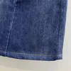 Frete grátis 2024 carta azul reta solta botões curtos jeans femininos designer calças curtas jeans femininas 31714