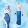 Genshin Impact Shenhe Cos Dress Dress Suspender Dress Knitting Cardigan Game Animation Role Play Suit Female