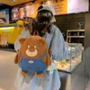 Zaino Borsa a tracolla con orso di alta qualità Zaino in peluche con animali neri imbottito per bambini