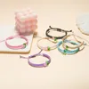 Charm Bracelets Elegant Purple Tulip Bracelet For Women Sweet Flower Braided Rope Adjustable Handmade Friendship Jewelry Gifts