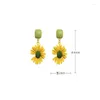 Dangle Earrings European And American Ity Contracted Eardrop Pure Fresh Joker Flower Small Daisy Earring Fashionable Individ