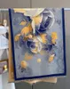 Foulards Élégant Imprimer Cachemire Écharpe Hiver Femmes Épais Chaud Design Floral Peinture À L'huile Voyage Étoles Femelle Châles Et Wraps Couverture