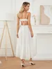 Casual Dresses Women Bohemian Long Dress Spaghetti Strap Tie-up Backless Cut Out A-Line Summer Holiday Elegant Sexy