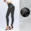 Calças femininas outono inverno grosso leggings quentes mulheres couro cintura alta push up veludo preto emagrecimento falso para