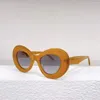 Güneş gözlüğü lüks vintage moda lw40112i retro kurbağa-göz tarzı katı asetat çerçeve UV400 tac lens kadın erkek