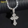 Hurtownia Bagieette Pass Tester Tester Sier Hip Hop Iced Out VVS Moissanite Cross Cross Cross