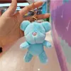 2024 kawaii criativo urso de pelúcia chaveiros jóias mochila ornamento crianças presentes cerca de 12cm