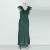 Party Dresses Plusee Plus Size Female V-neck Tiered Sleeve Sexy Slit Summer Dress For Women 2024 Elegant Lady Wedding