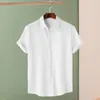 Camicie casual da uomo Camicia con risvolto Manica corta traspirante Manica corta con chiusura a bottoni sulla tasca sul petto Morbida per tutti i giorni