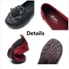 Zapatos 2022 zapatos de cuero genuino de verano negro sin tacones diseñador de lujo de lujo mocasins ballet ballet pisos resbalón en floral