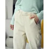 Women's Jeans MICOCO N1372C Korean Version Of Casual Simple Loose Plus Fleece Thickened Elastic High-waisted Radish