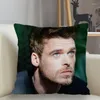 Oreiller Musife Richard Madden taie d'oreiller personnalisée housse carrée fermeture éclair 35 40 45 45 cm goutte